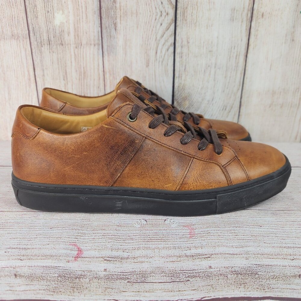 Greats Shoes Brooklyn The Royale Men's Size 13 Brown Leather Designer Sneakers